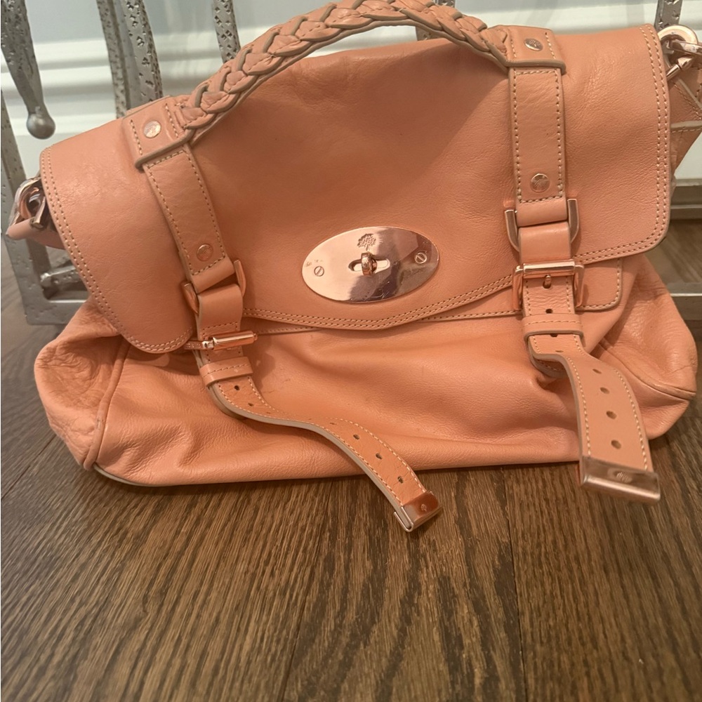 Mulberry Peach Leather Satchel